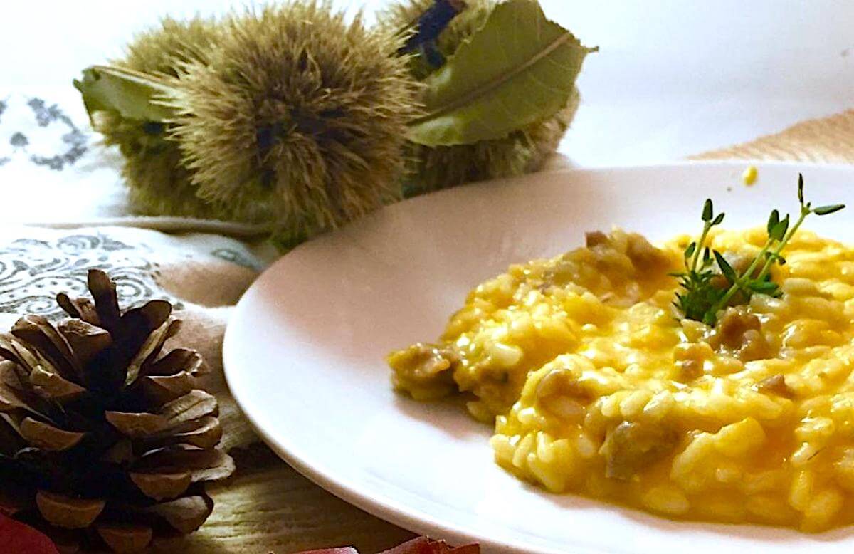 Il risotto alla zucca e salsiccia